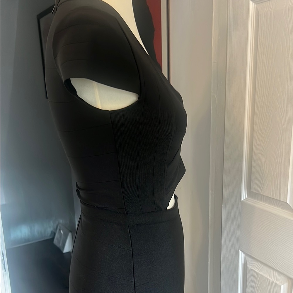 Black Cut-Out Bandage Dress - Picture 3 of 8